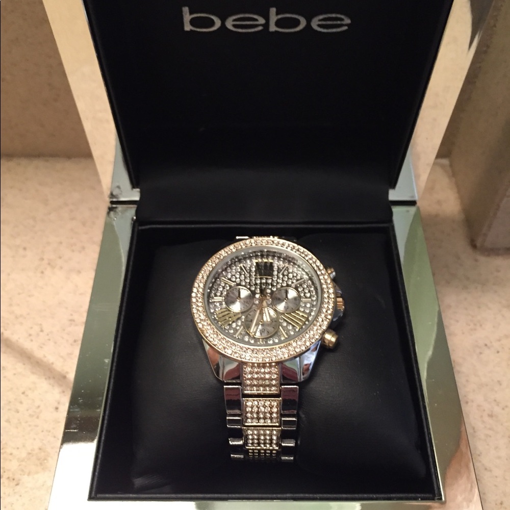 (GIFTED) 🎁 Bebe 💎 diamond 💎 cz encrusted watch - Picture 2 of 4